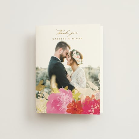 Folded Wedding Thank You Cards