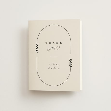 Folded Wedding Thank You Cards