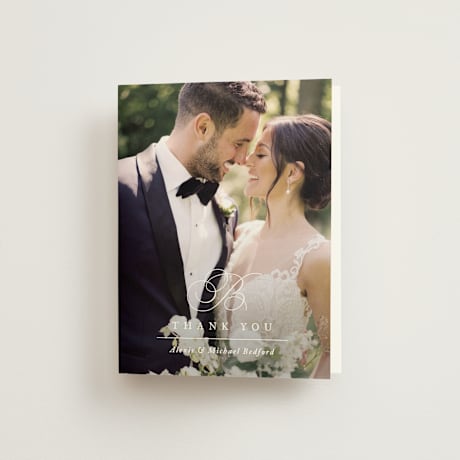 Folded Wedding Thank You Cards