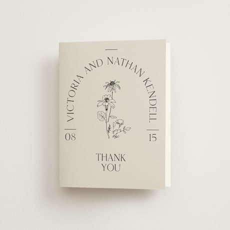 Folded Wedding Thank You Cards