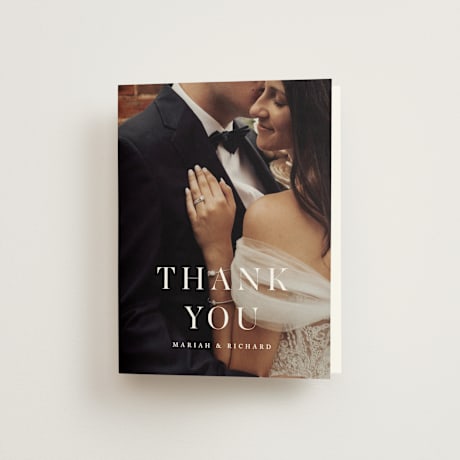 Folded Wedding Thank You Cards