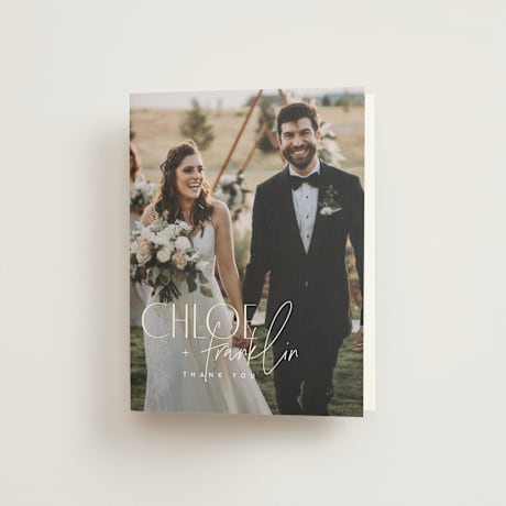 Folded Wedding Thank You Cards