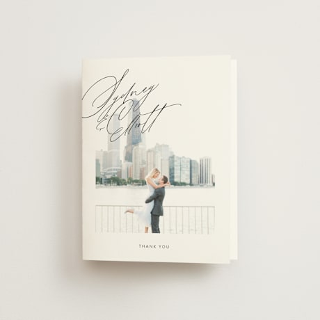 Folded Wedding Thank You Cards