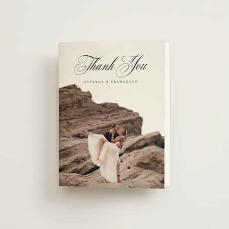 Folded Wedding Thank You Cards
