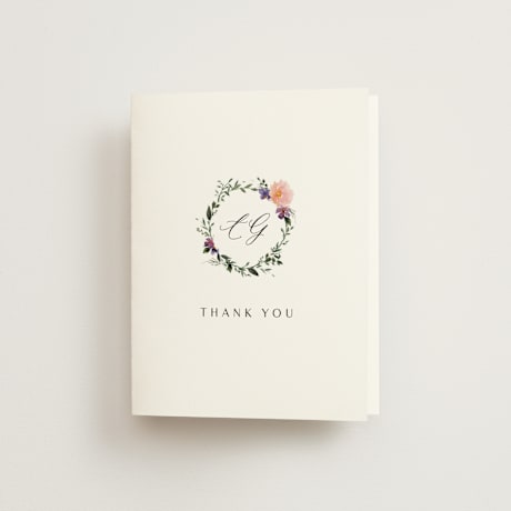 Folded Wedding Thank You Cards