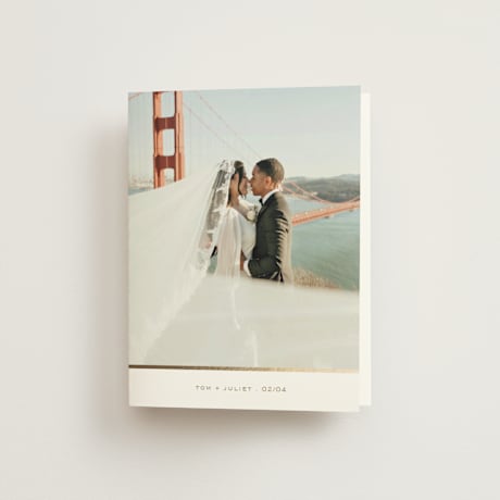 Foil-Pressed Folded Wedding Thank You Cards