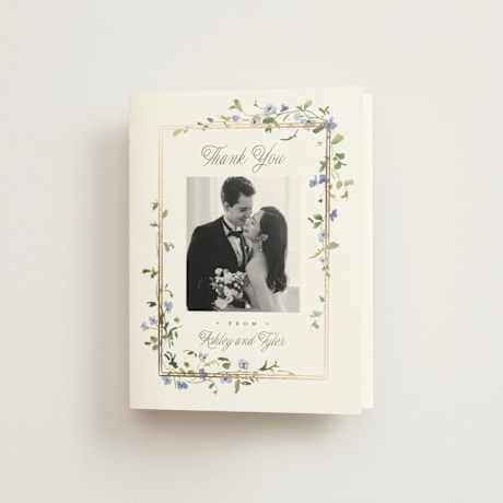 Foil-Pressed Folded Wedding Thank You Cards
