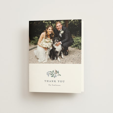 Foil-Pressed Folded Wedding Thank You Cards