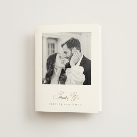 Foil-Pressed Folded Wedding Thank You Cards