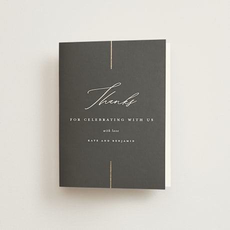 Foil-Pressed Folded Wedding Thank You Cards