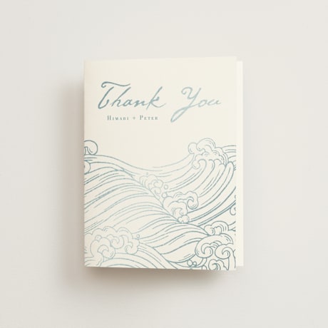Foil-Pressed Folded Wedding Thank You Cards