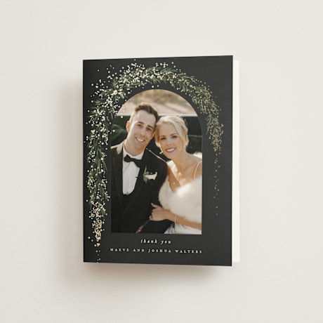 Foil-Pressed Folded Wedding Thank You Cards