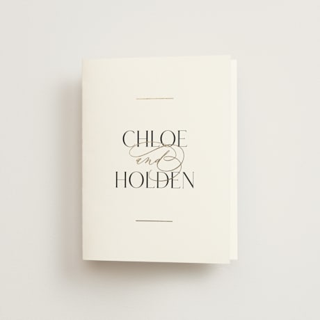 Foil-Pressed Folded Wedding Thank You Cards