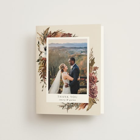 Foil-Pressed Folded Wedding Thank You Cards