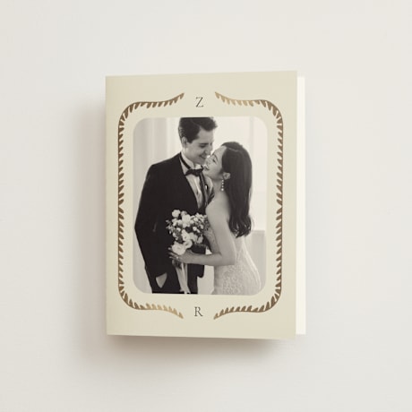 Foil-Pressed Folded Wedding Thank You Cards