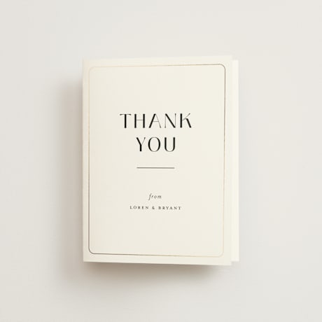 Foil-Pressed Folded Wedding Thank You Cards