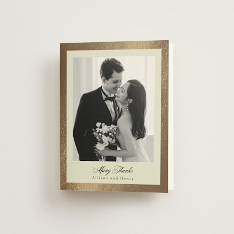 Foil-Pressed Folded Wedding Thank You Cards