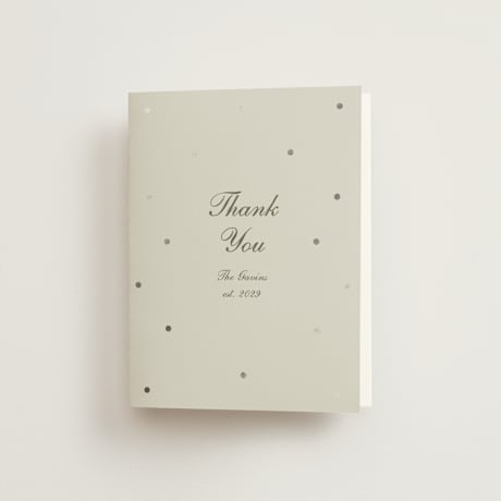 Foil-Pressed Folded Wedding Thank You Cards