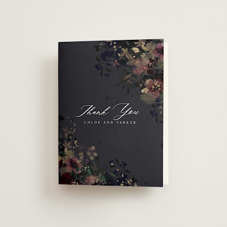 Foil-Pressed Folded Wedding Thank You Cards