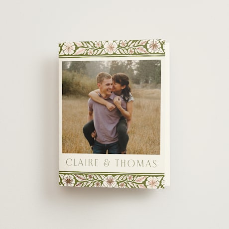 Foil-Pressed Folded Wedding Thank You Cards