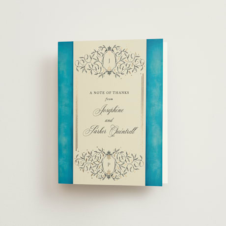 Foil-Pressed Folded Wedding Thank You Cards