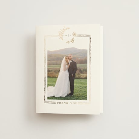 Foil-Pressed Folded Wedding Thank You Cards