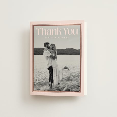 Foil-Pressed Folded Wedding Thank You Cards