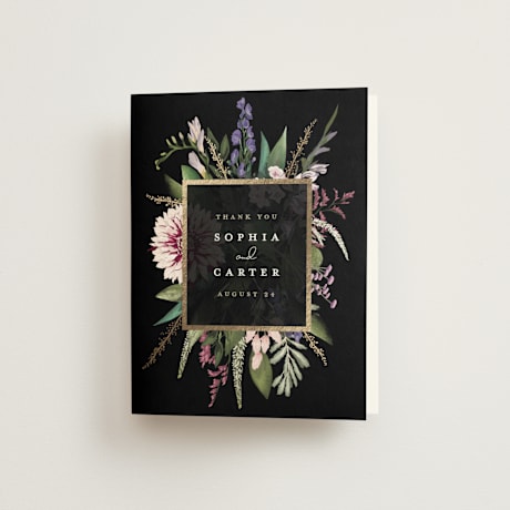 Foil-Pressed Folded Wedding Thank You Cards