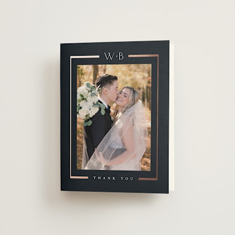 Foil-Pressed Folded Wedding Thank You Cards