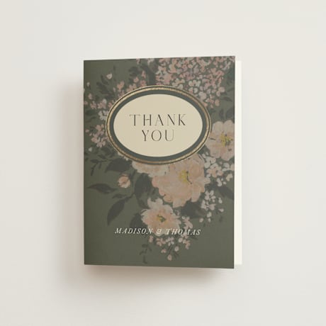 Foil-Pressed Folded Wedding Thank You Cards