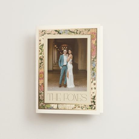 Foil-Pressed Folded Wedding Thank You Cards