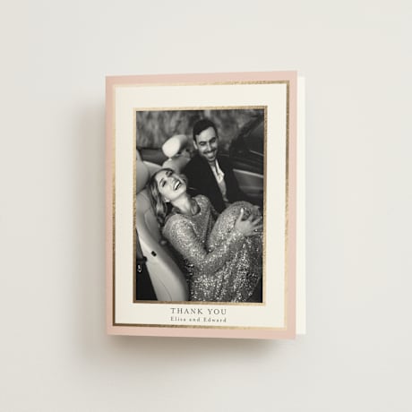 Foil-Pressed Folded Wedding Thank You Cards