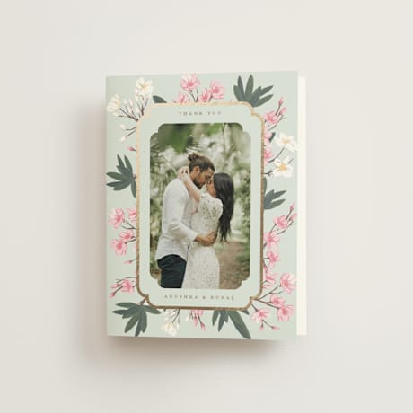 Foil-Pressed Folded Wedding Thank You Cards