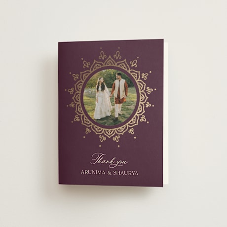 Foil-Pressed Folded Wedding Thank You Cards