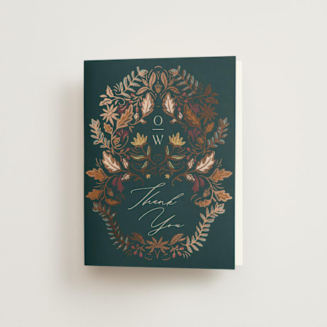 Foil-Pressed Folded Wedding Thank You Cards