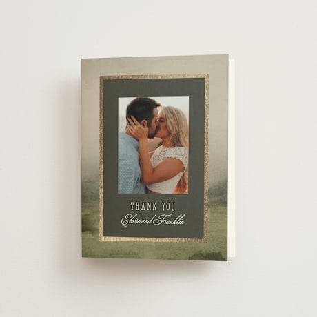 Foil-Pressed Folded Wedding Thank You Cards