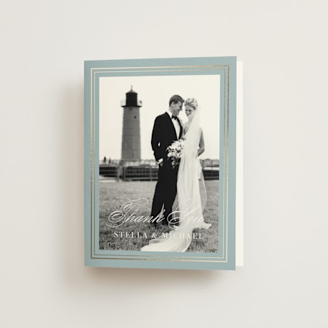 Foil-Pressed Folded Wedding Thank You Cards
