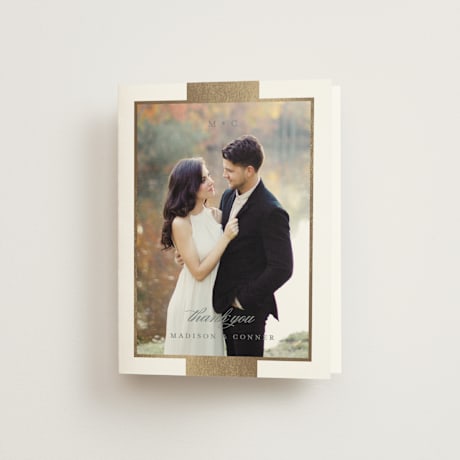Foil-Pressed Folded Wedding Thank You Cards