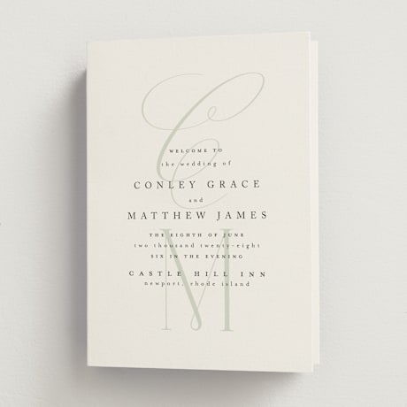 Religious and Cultural Folded Wedding Programs