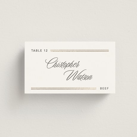 Foil-Pressed Place Cards - Beef