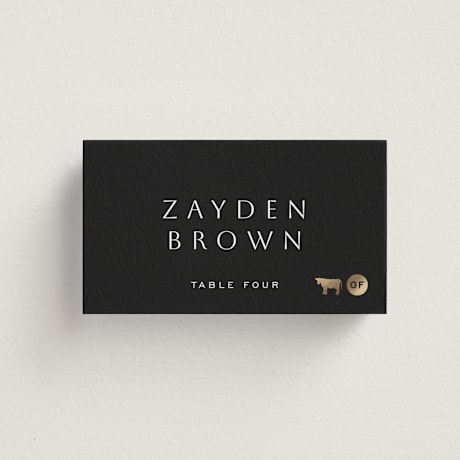 Foil-Pressed Place Cards - Beef