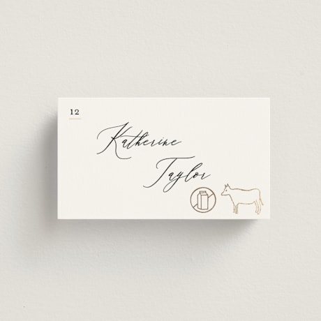 Foil-Pressed Place Cards - Beef