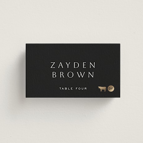 Foil-Pressed Place Cards - Beef