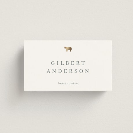 Foil-Pressed Place Cards - Beef