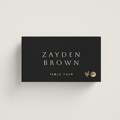 Foil-Pressed Place Cards - Chicken