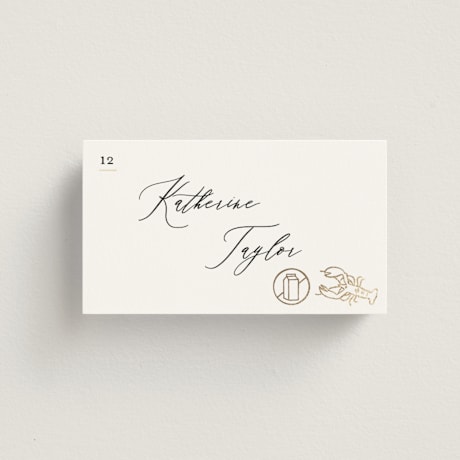 Foil-Pressed Place Cards - Fish
