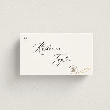 Foil-Pressed Place Cards - Vegetarian