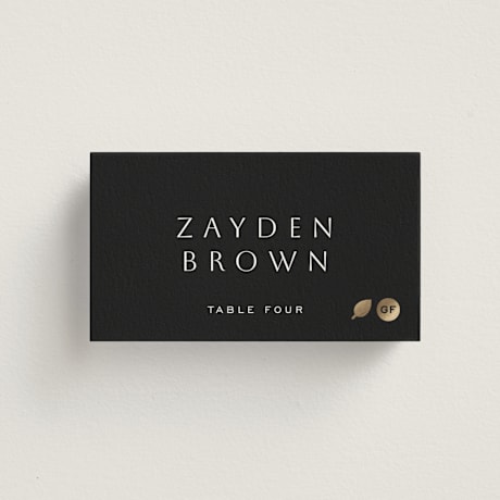 Foil-Pressed Place Cards - Vegetarian