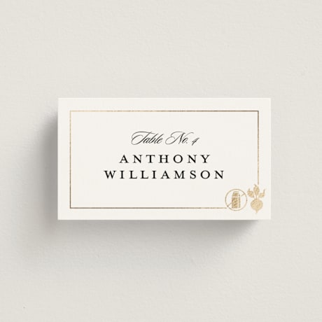 Foil-Pressed Place Cards - Vegetarian