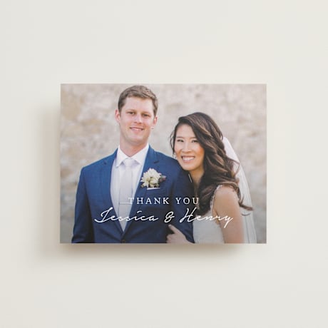 Flat Wedding Thank You Cards
